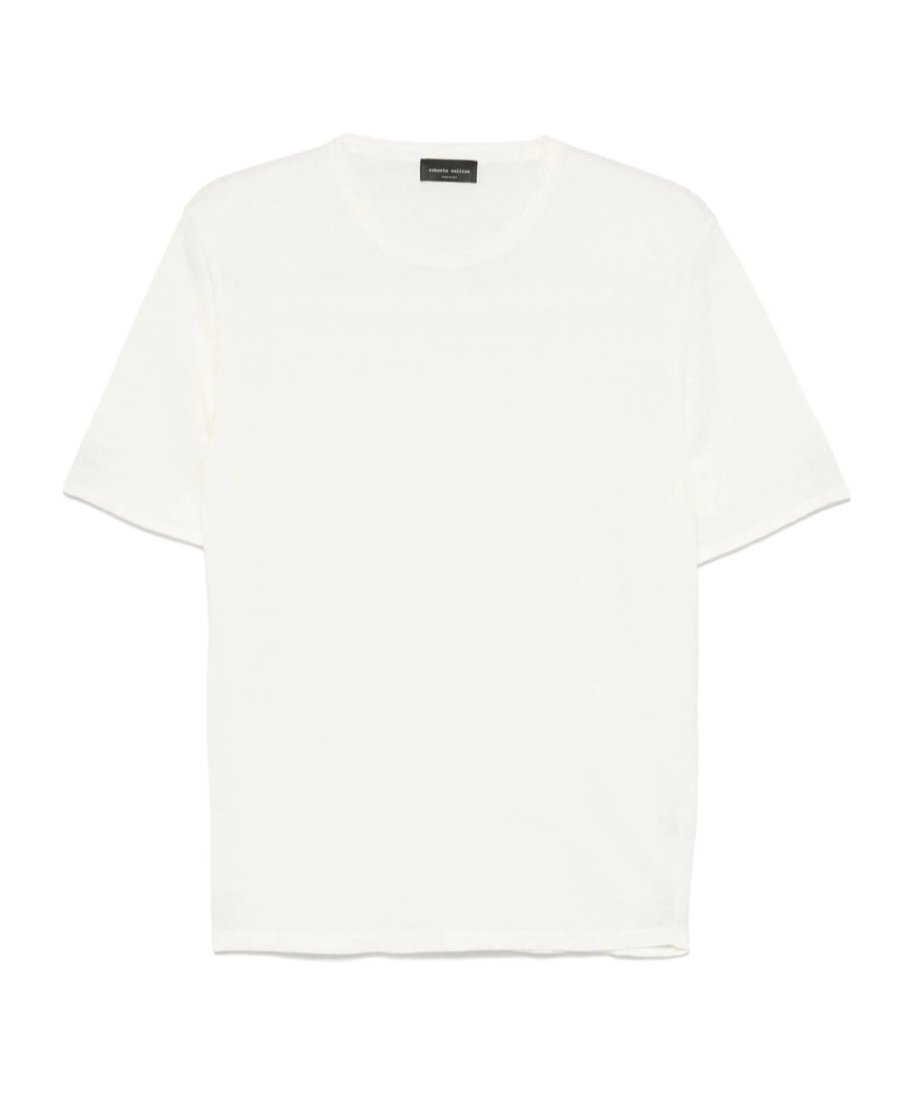 Roberto Collina Round Neck Short Sleeve T-shirt In White