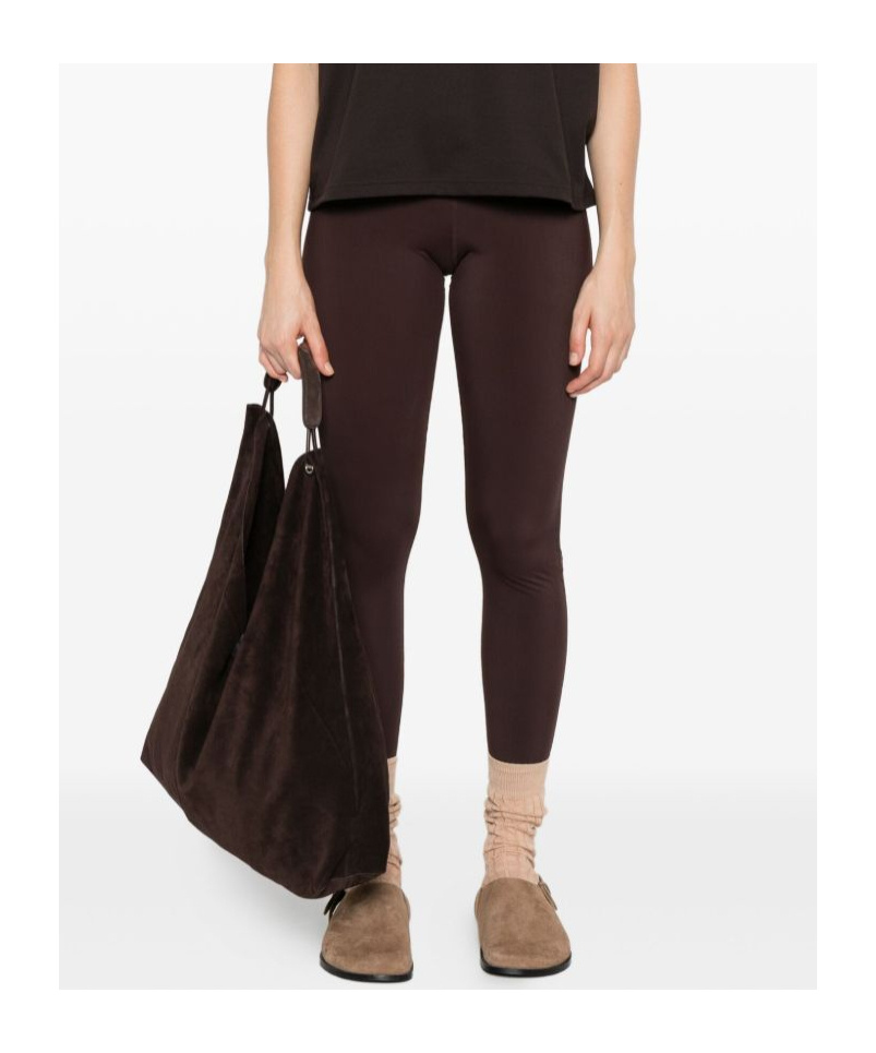 Jil Sander Logo-embellished Leggings In Brown