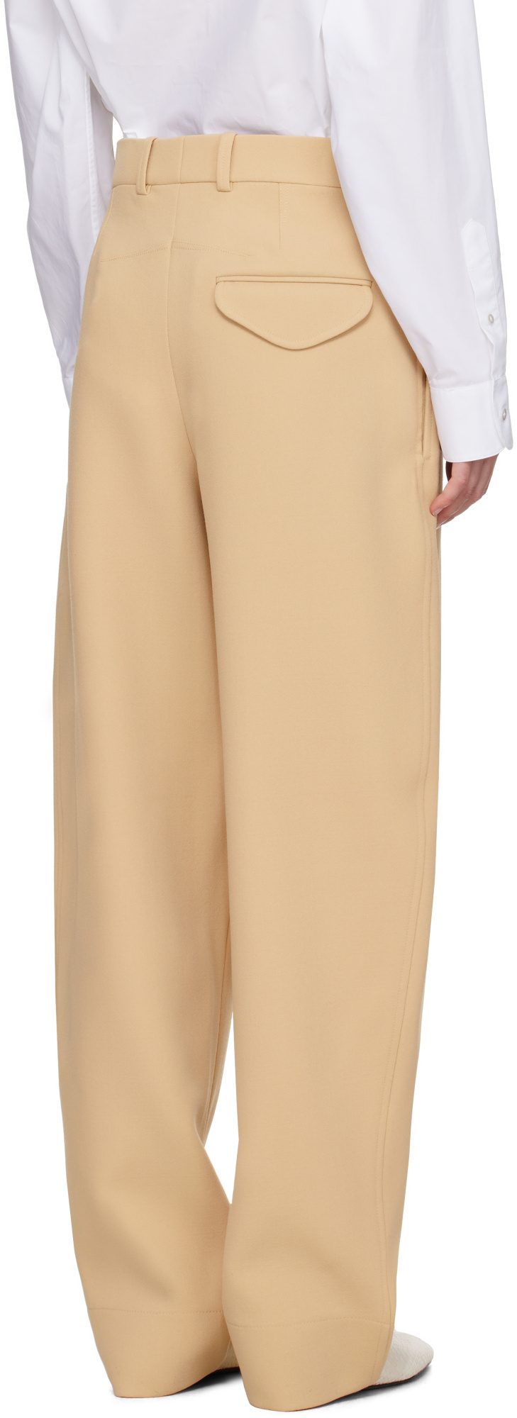 Shop Wardrobe.nyc Wide-leg Dart-detail Trousers