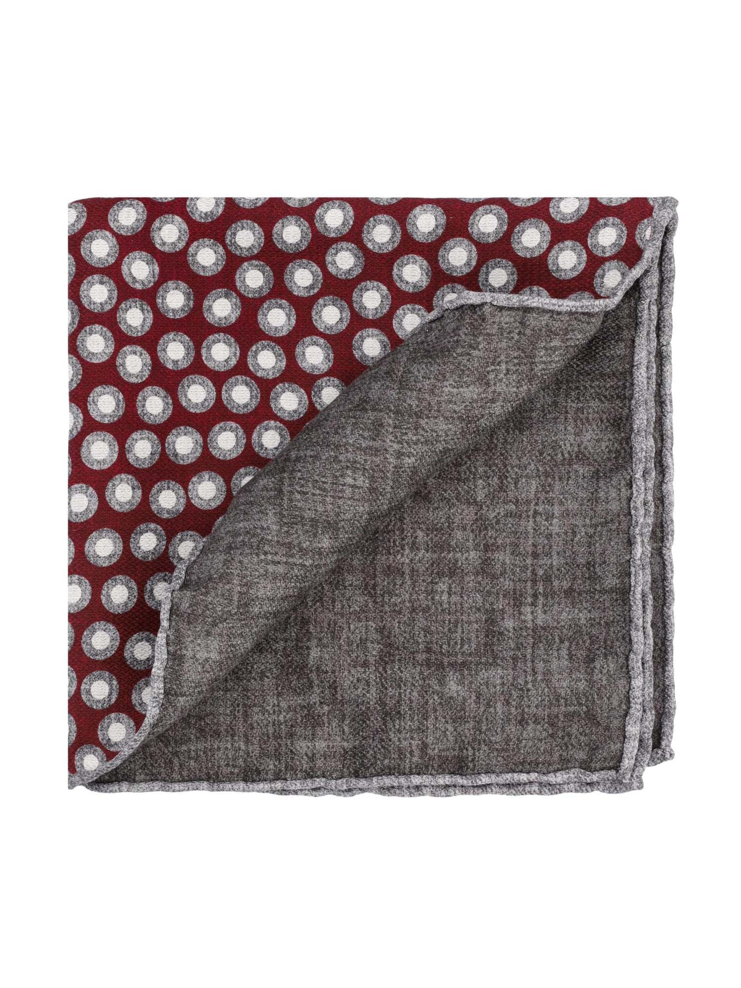 Brunello Cucinelli Polka-dot Pocket Square In Gray