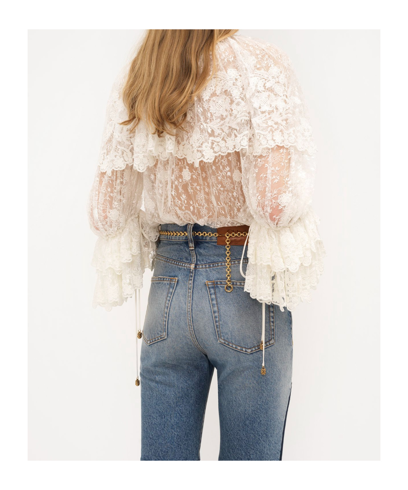 Chloé Lace Top In White