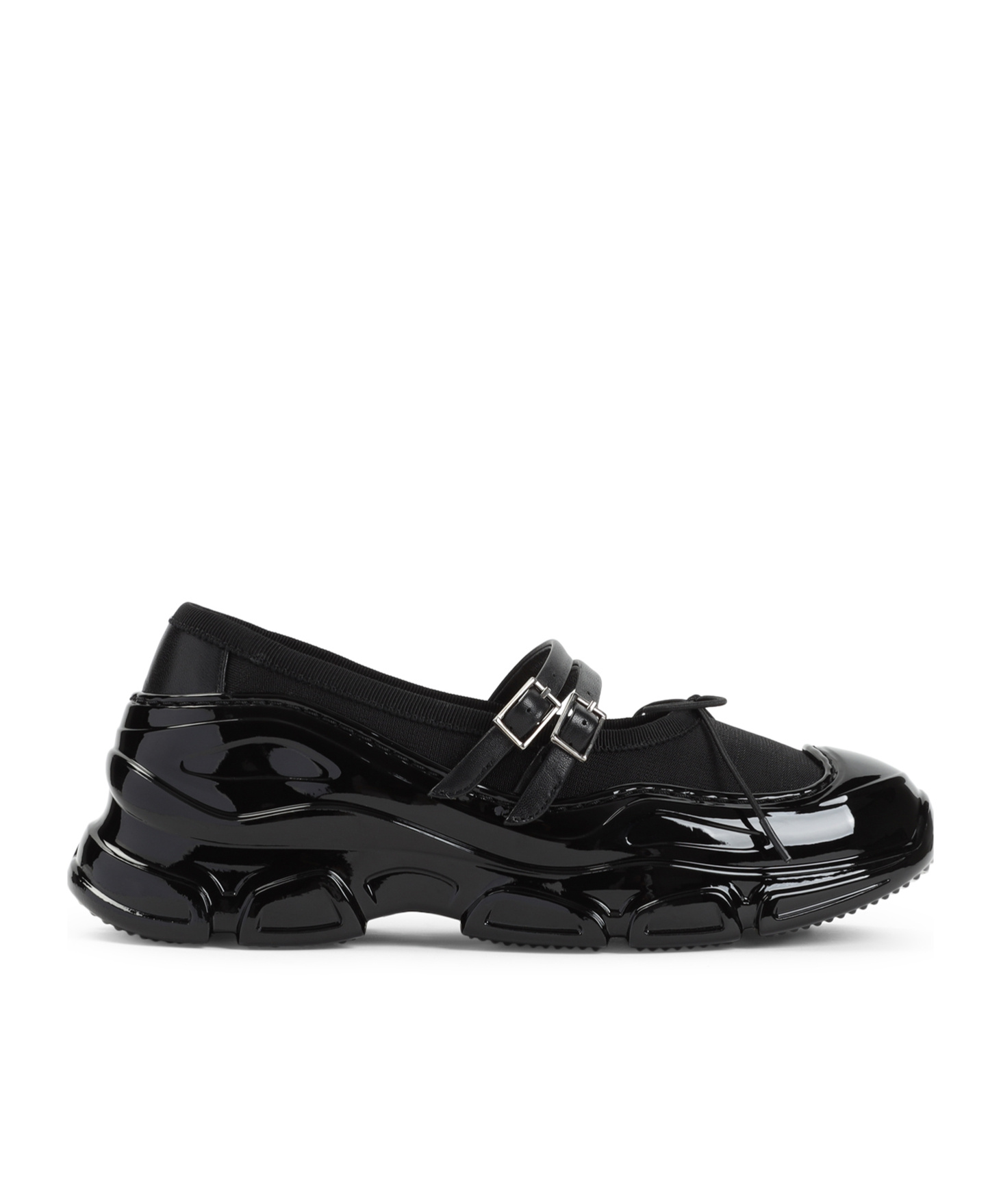 Simone Rocha Crystal Buckle Tracker Leather-trimmed Shoes