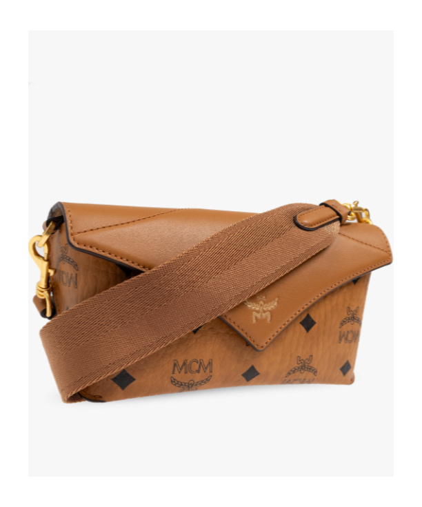 Shop Mcm Flip Mini Bag In Brown