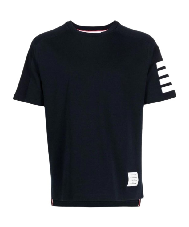 Thom Browne Item O-neck Short-sleeved T-shirt In Black