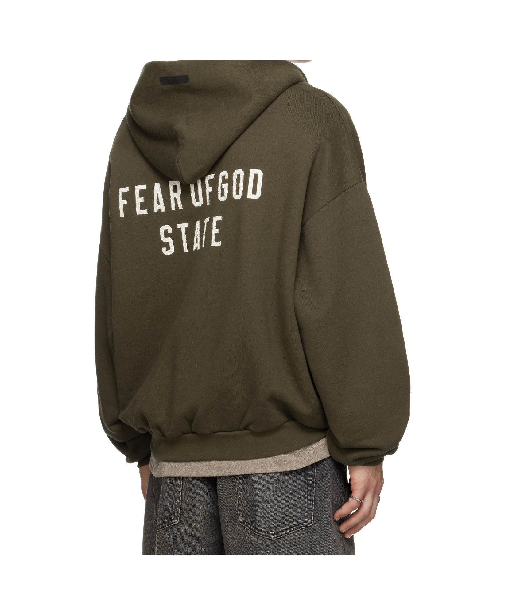 Essentials Heavy Fleece Full-zip Hoodie In Brown