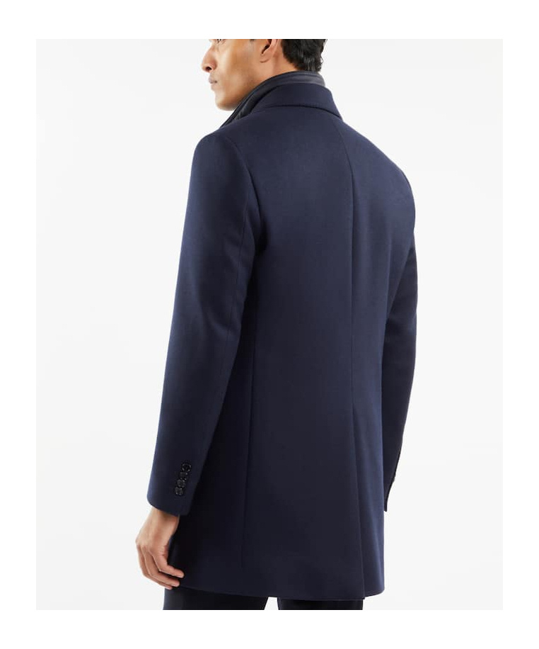 Fay Double-breasted Wool Double Coat In Black