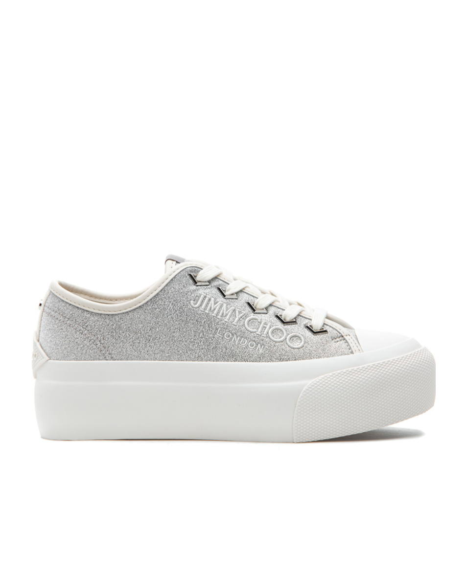 Jimmy Choo Round Toe Low-top Casual Shoes In White