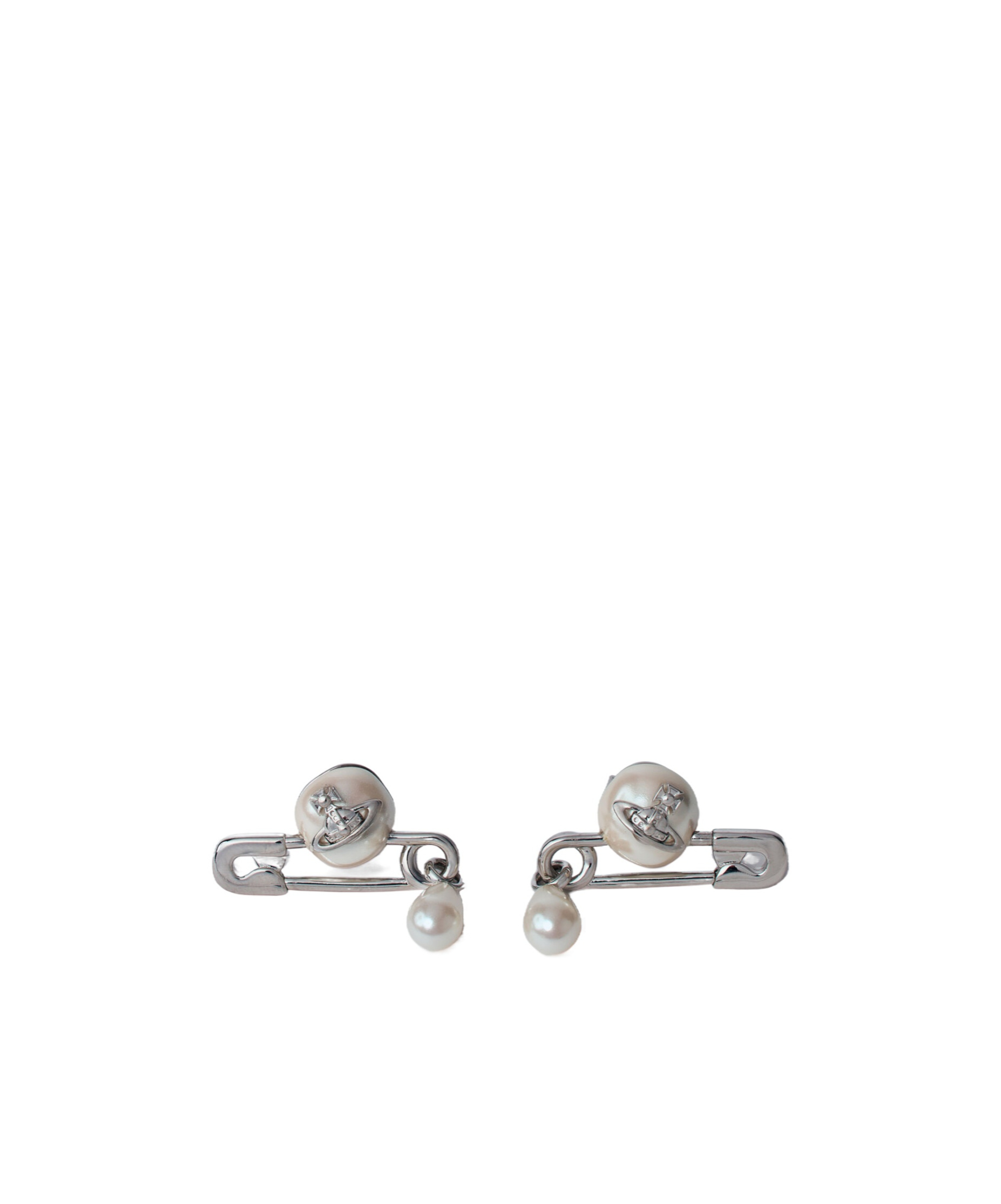 Vivienne Westwood Claude Small Stud Earrings In Gray