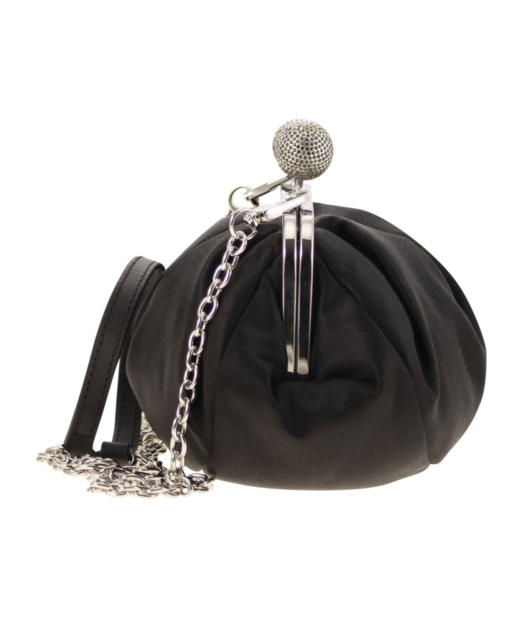Weekend Max Mara Women's Emmy - Small Satin Pastry Bag With Rhinestones In Black