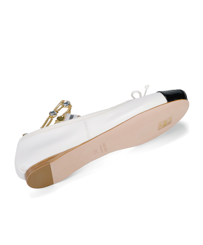 Miu Miu Miu Ballet Ballet Shoes In White