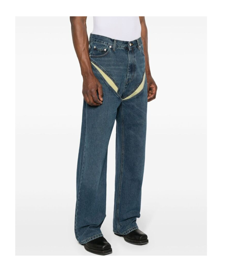 Y/project Wide-legged Jeans In Blue
