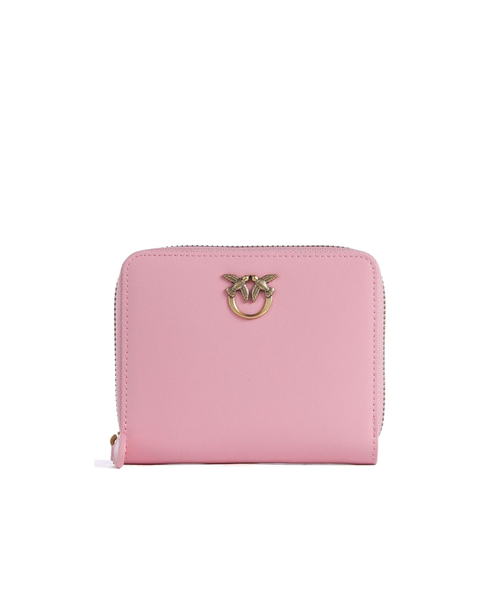 Pinko Logo Zipper Wallet In Pink