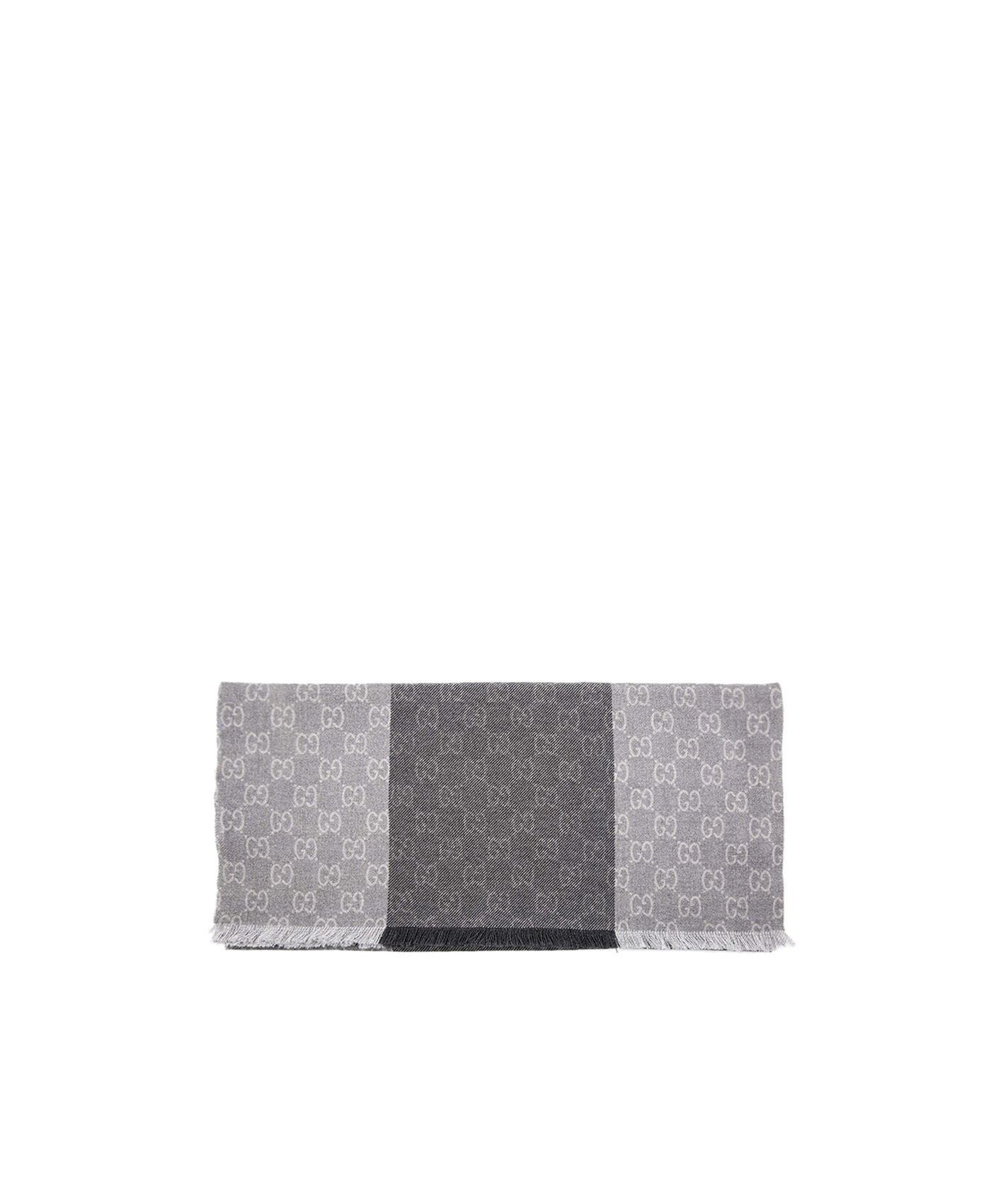 Gucci Fringed Scarf In Gray