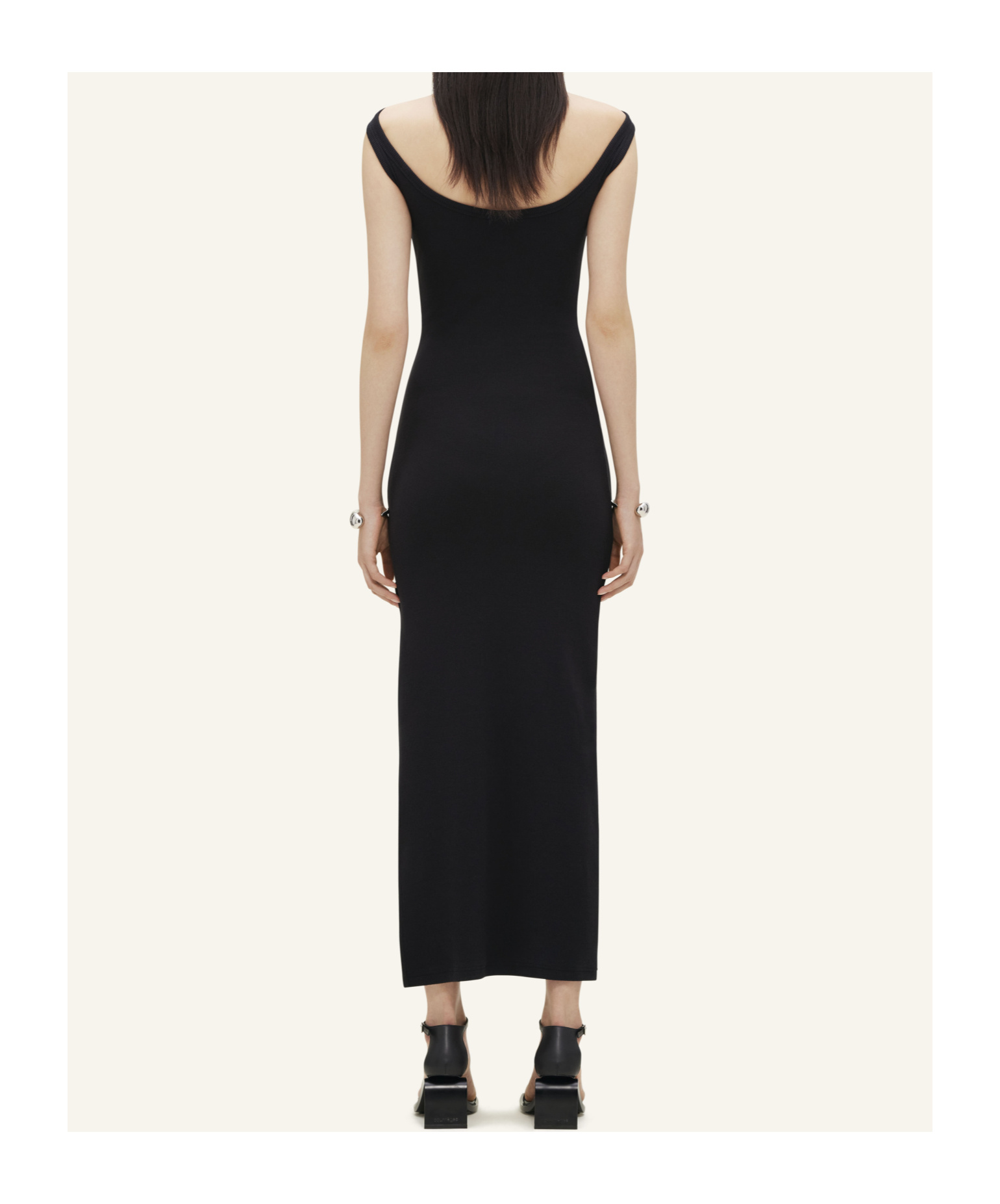 Shop Courrèges Hyperbole 90's Maxi Dress In Black