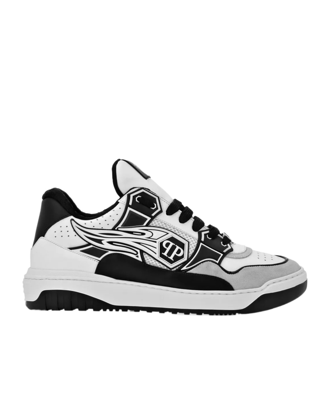 Philipp Plein Hexagon Rhinestone-embellished Sneakers In White