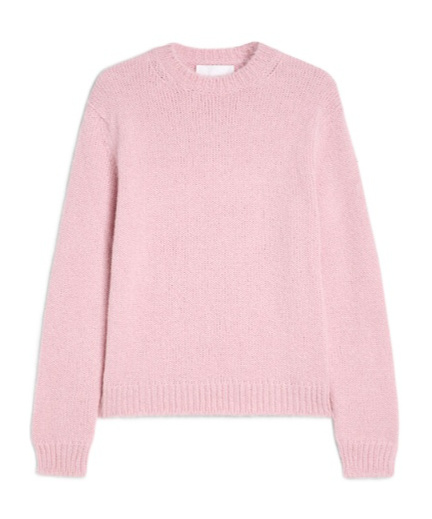 Jil Sander Ribbed-cuff Alpaca-wool-blend Sweater In Pink