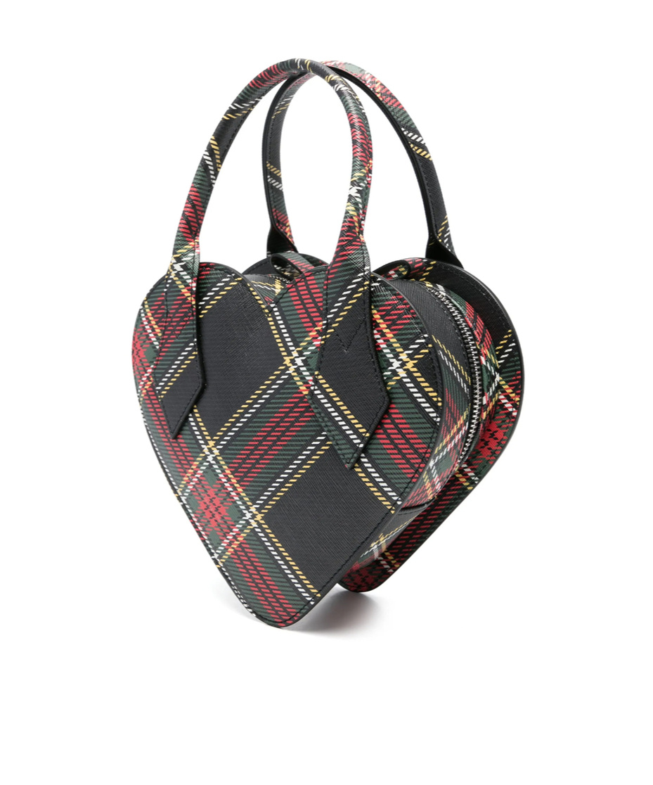 Vivienne Westwood Printed Synthetic Leather Josephine Heart Handbag