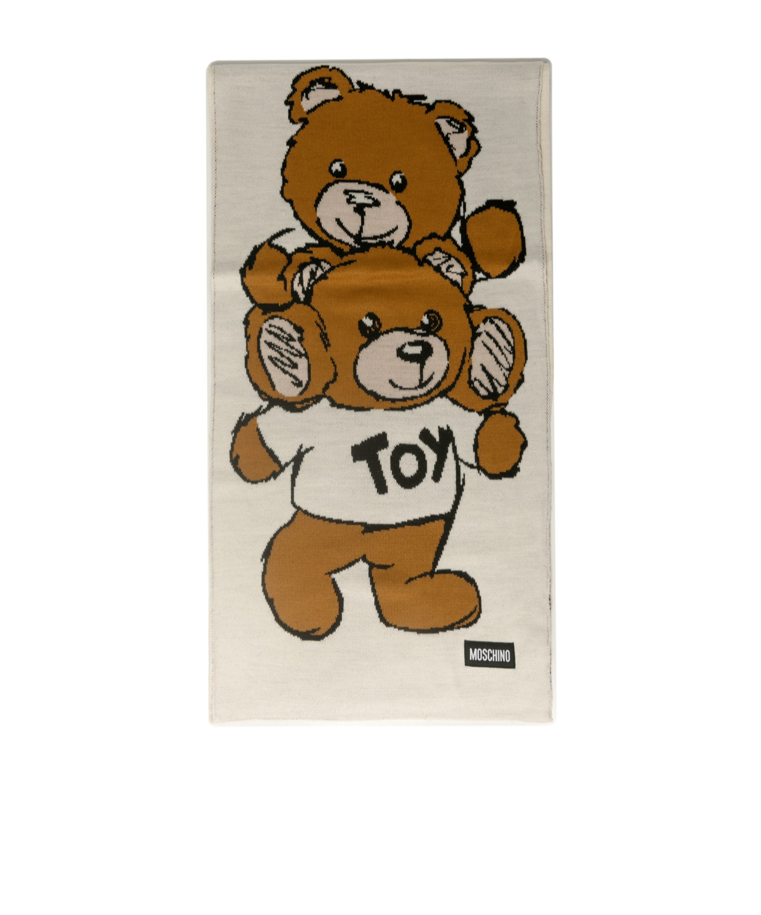 Moschino Bear Scarf In Nude