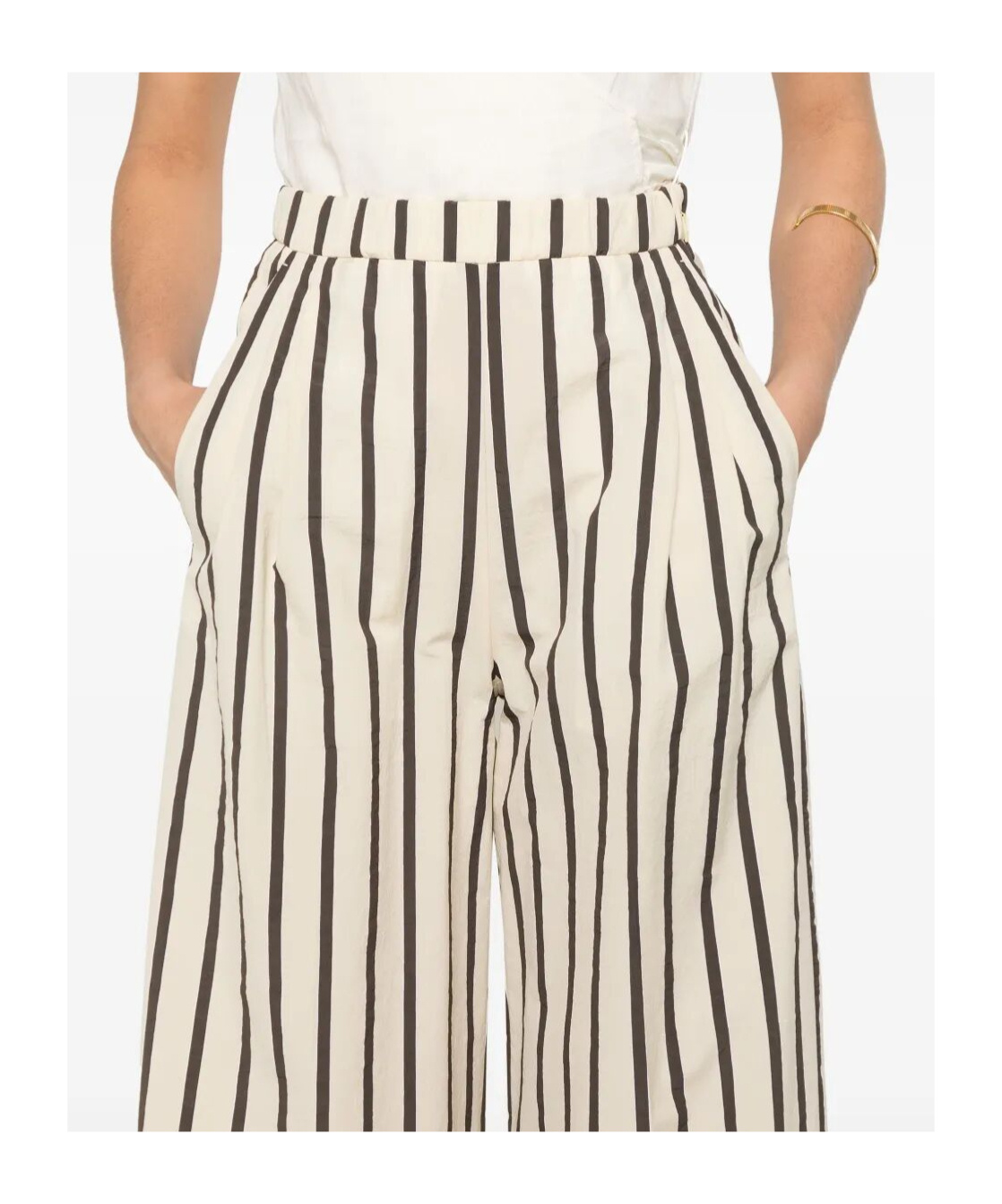 FORTE FORTE STRIPED PALAZZO PANTS