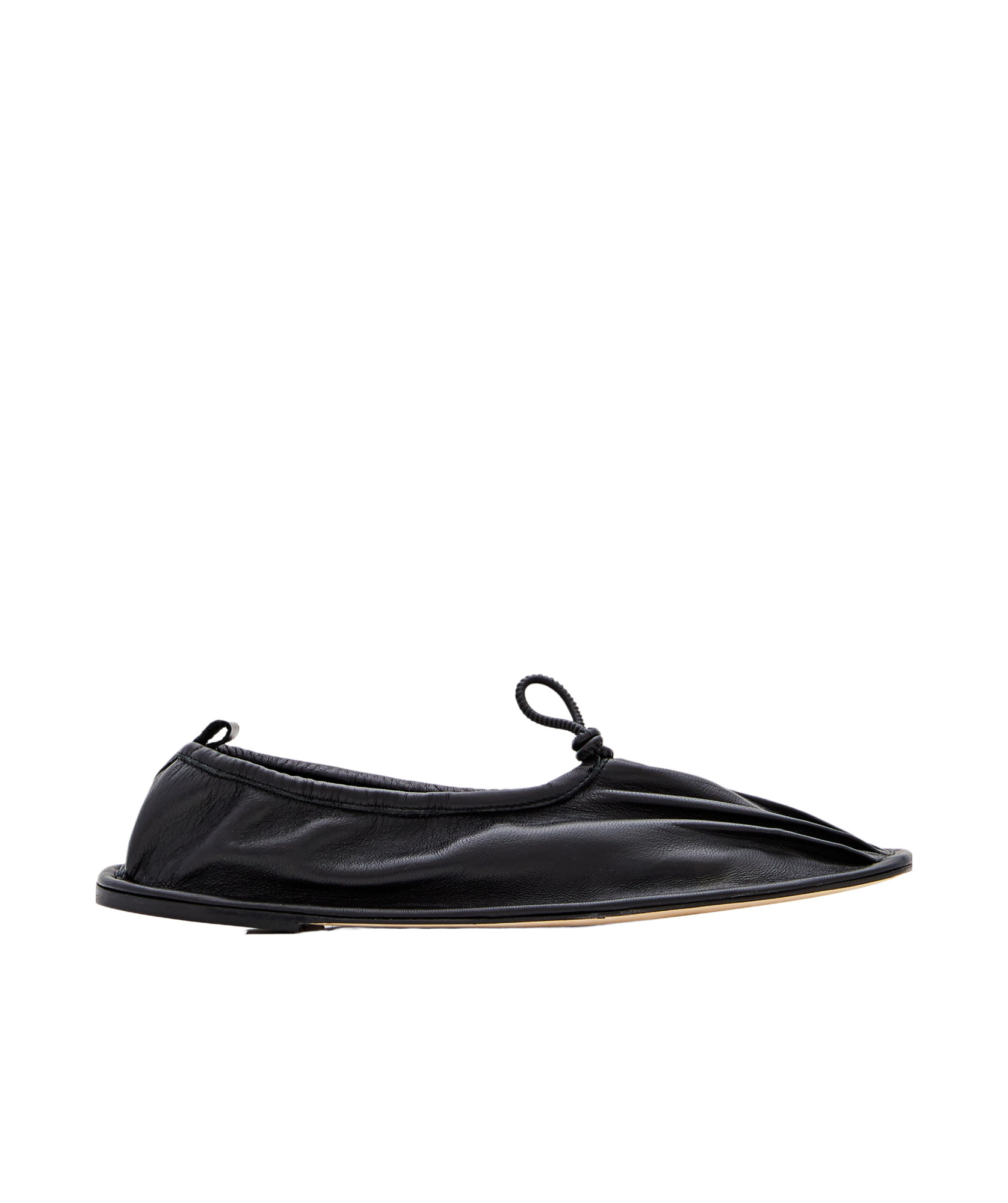 Hereu Puntera Soft Leather Ballet Flats In Black