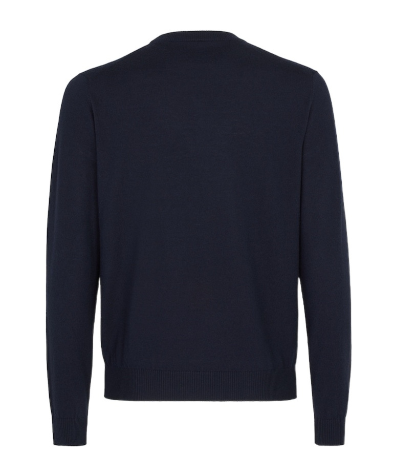 Fendi Wool Sweater With Ff Metal Logo In Black