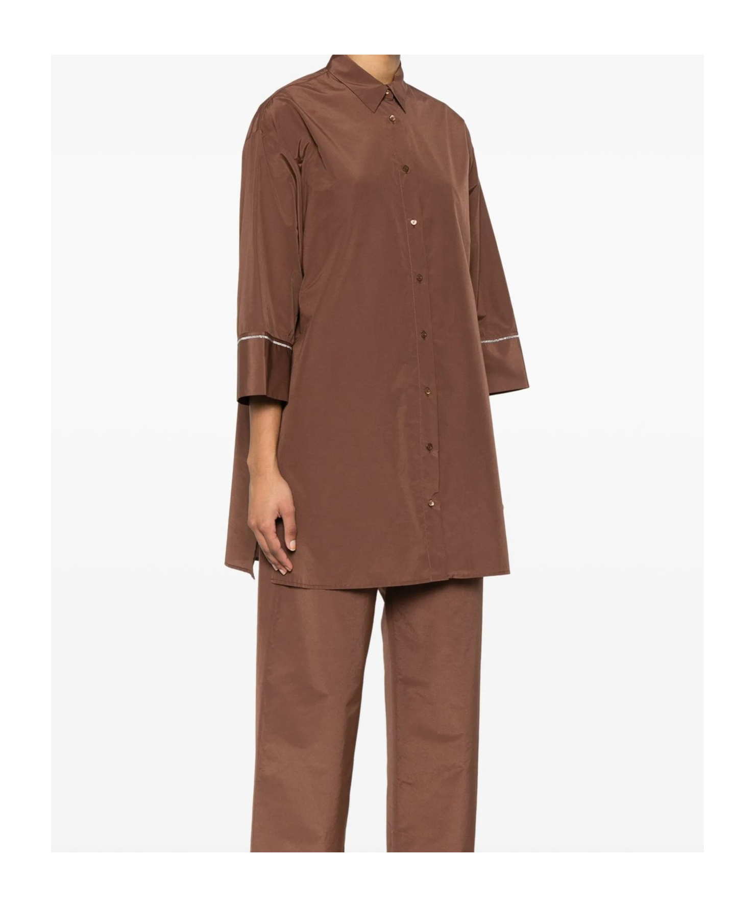 Shop Peserico Bead-detail Shirt