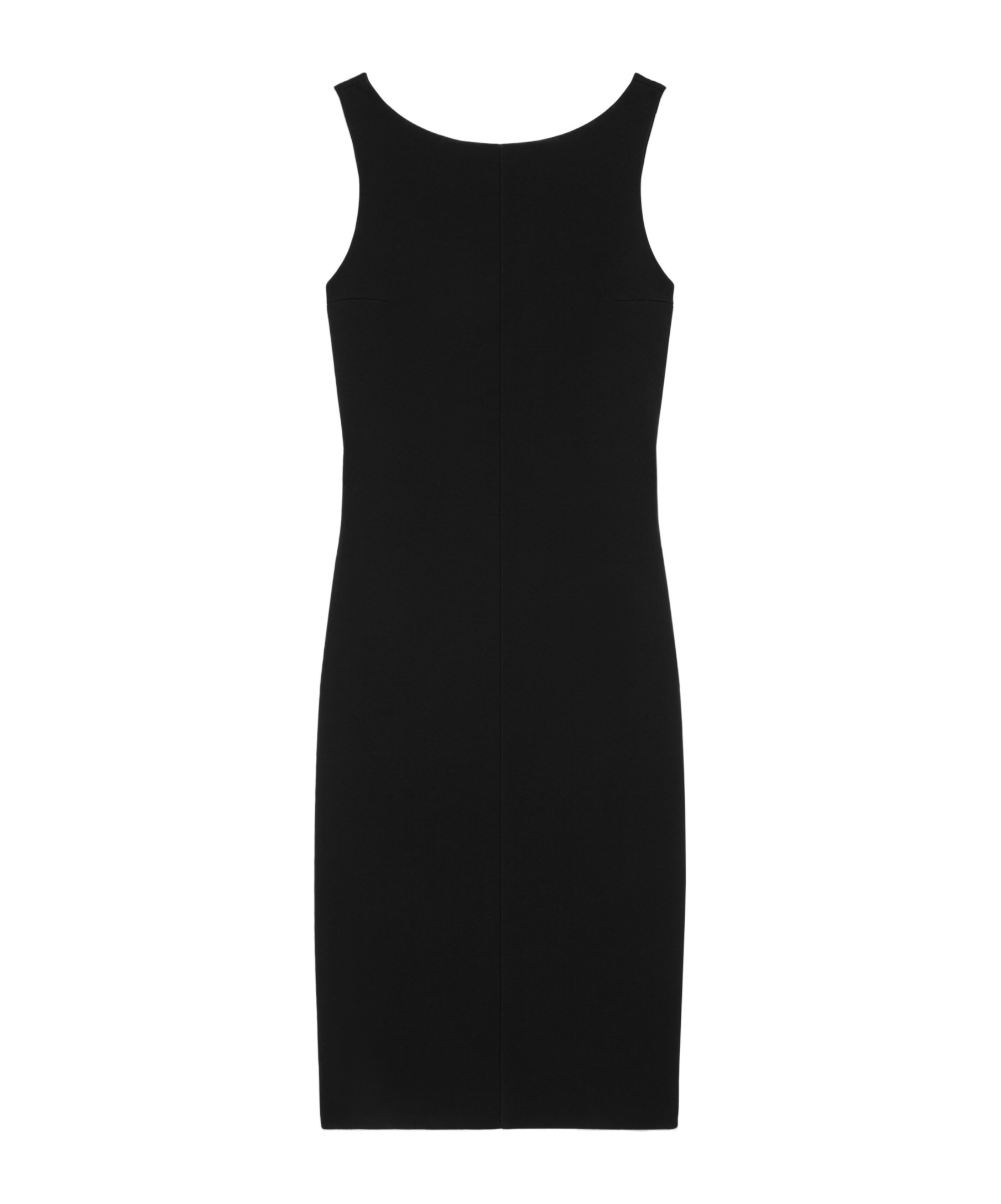 Celine Double Layer Wool Pencil Skirt In Black