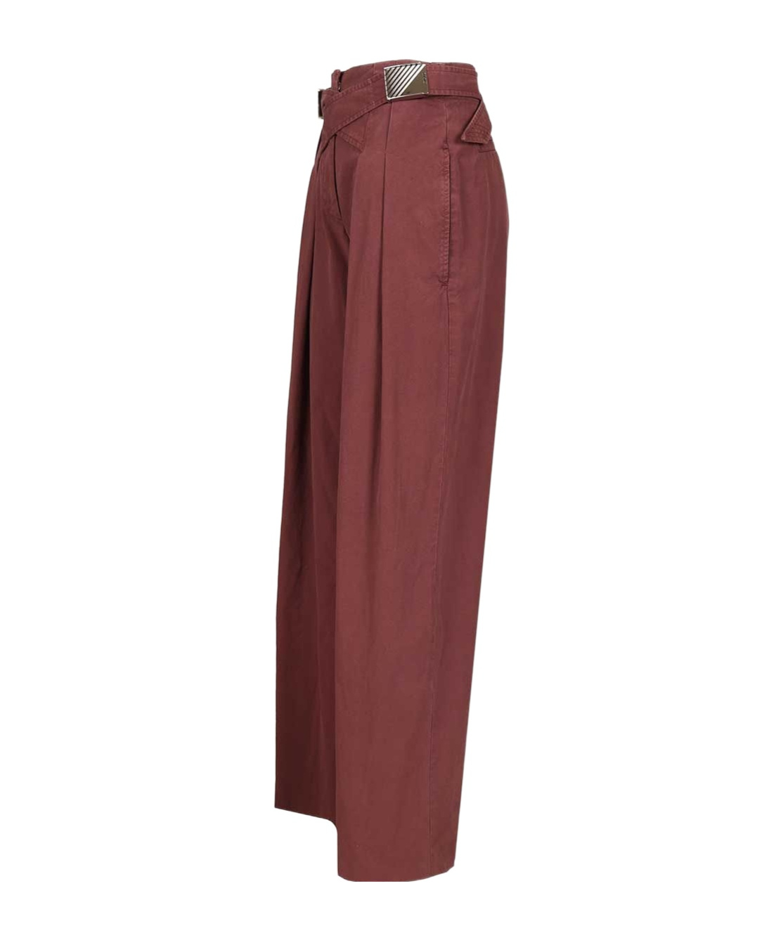 Attico The  Pleated Trousers In Burgundy