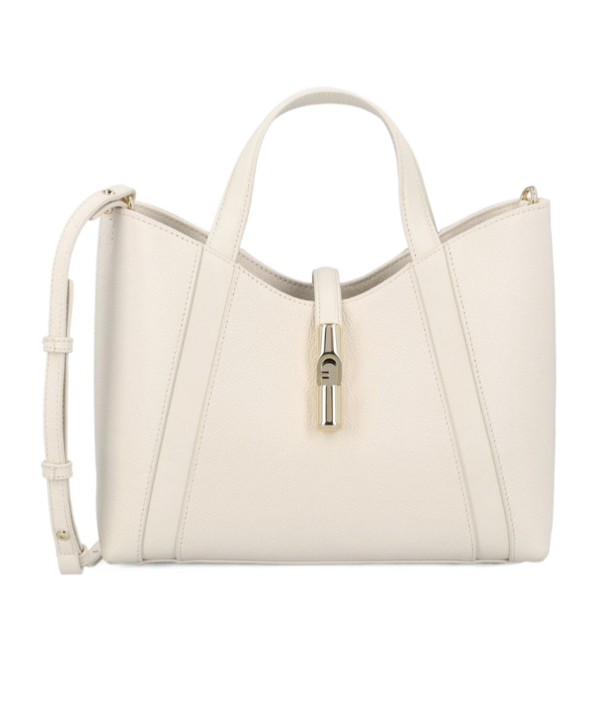 Furla Goccia S Tote Bag In White