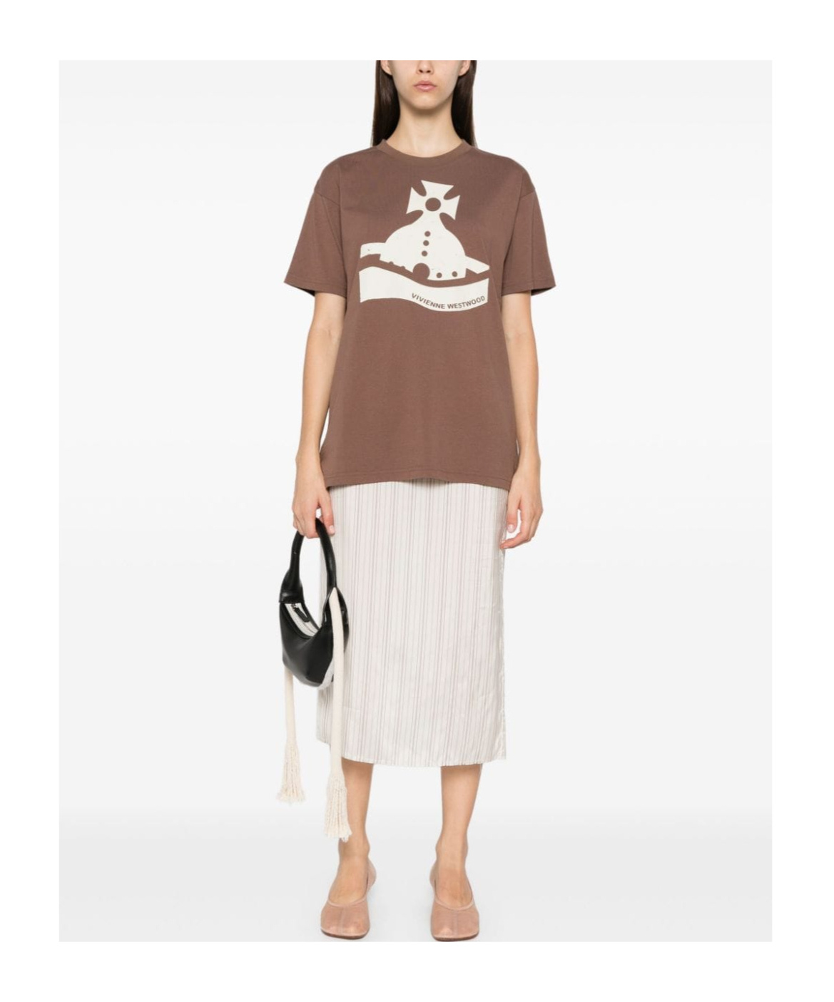 Vivienne Westwood Brown Sunken Orb Classic T-shirt In Brown