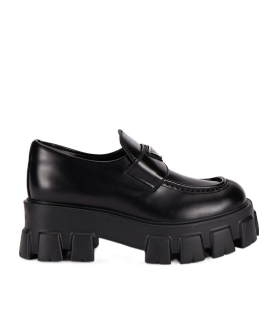 Prada Loafer Aus Weichem, Gepolstertem Nappa-leder In Black