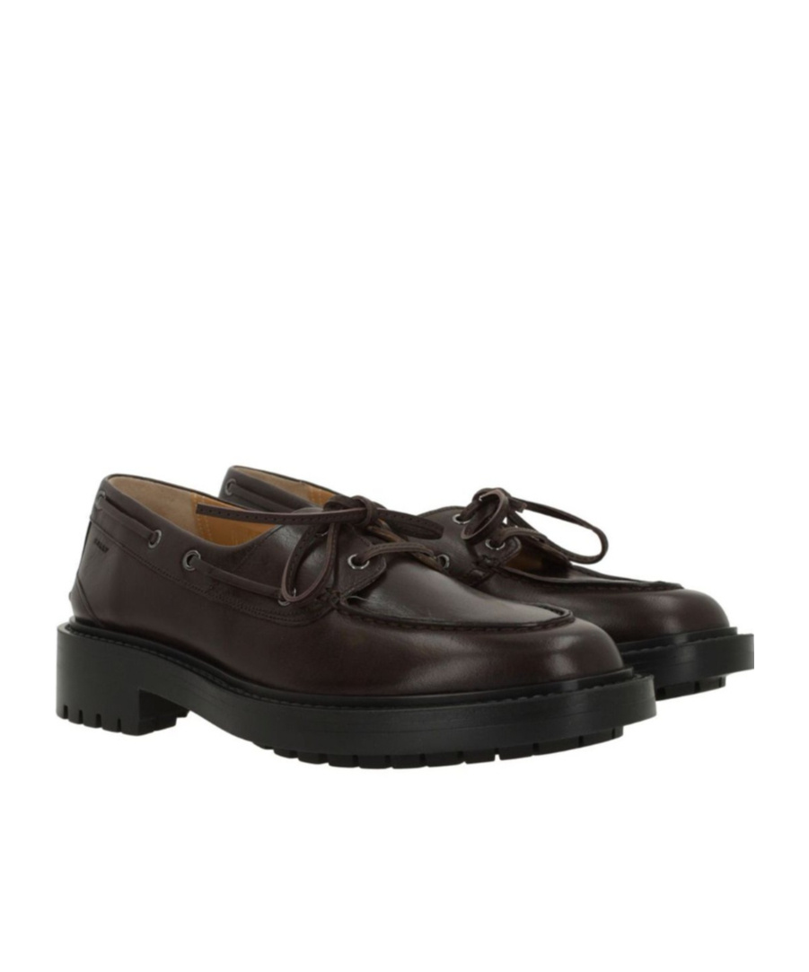 Bally Ebony Lace-up Loafers In Black