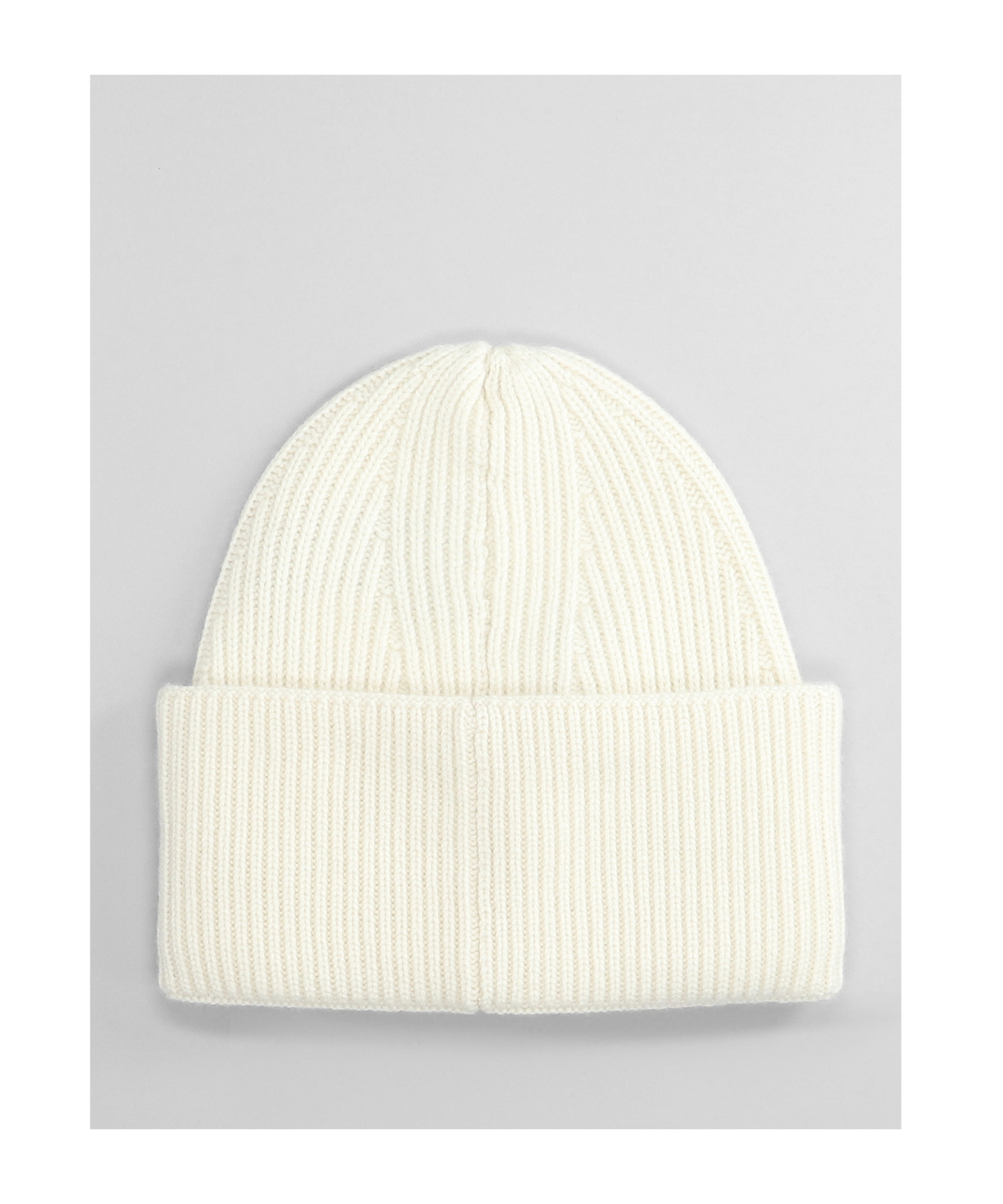 Laneus Ribbed Beanie In White