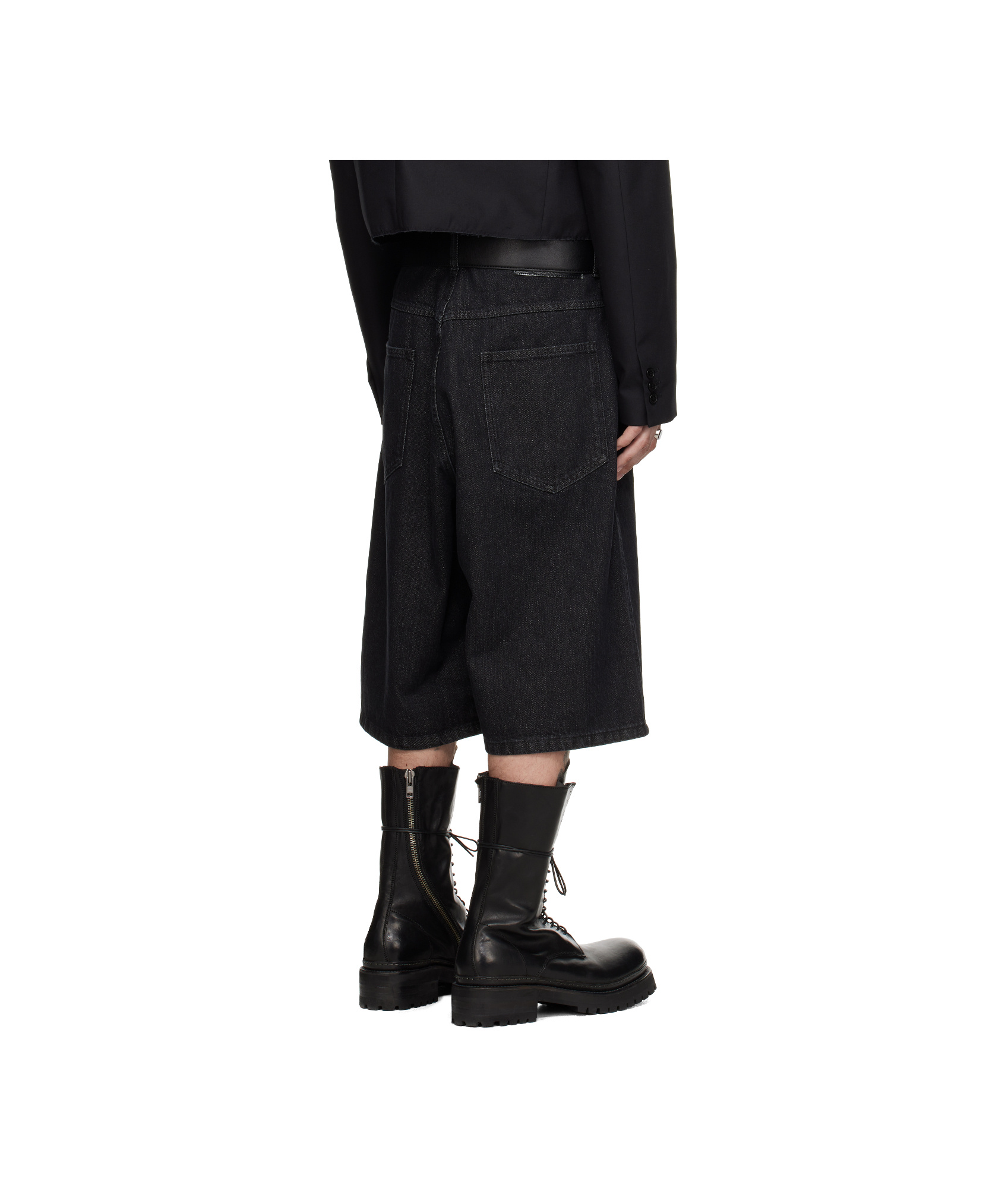 Lu'u Dan Black Kriss Kross Denim Shorts In Black