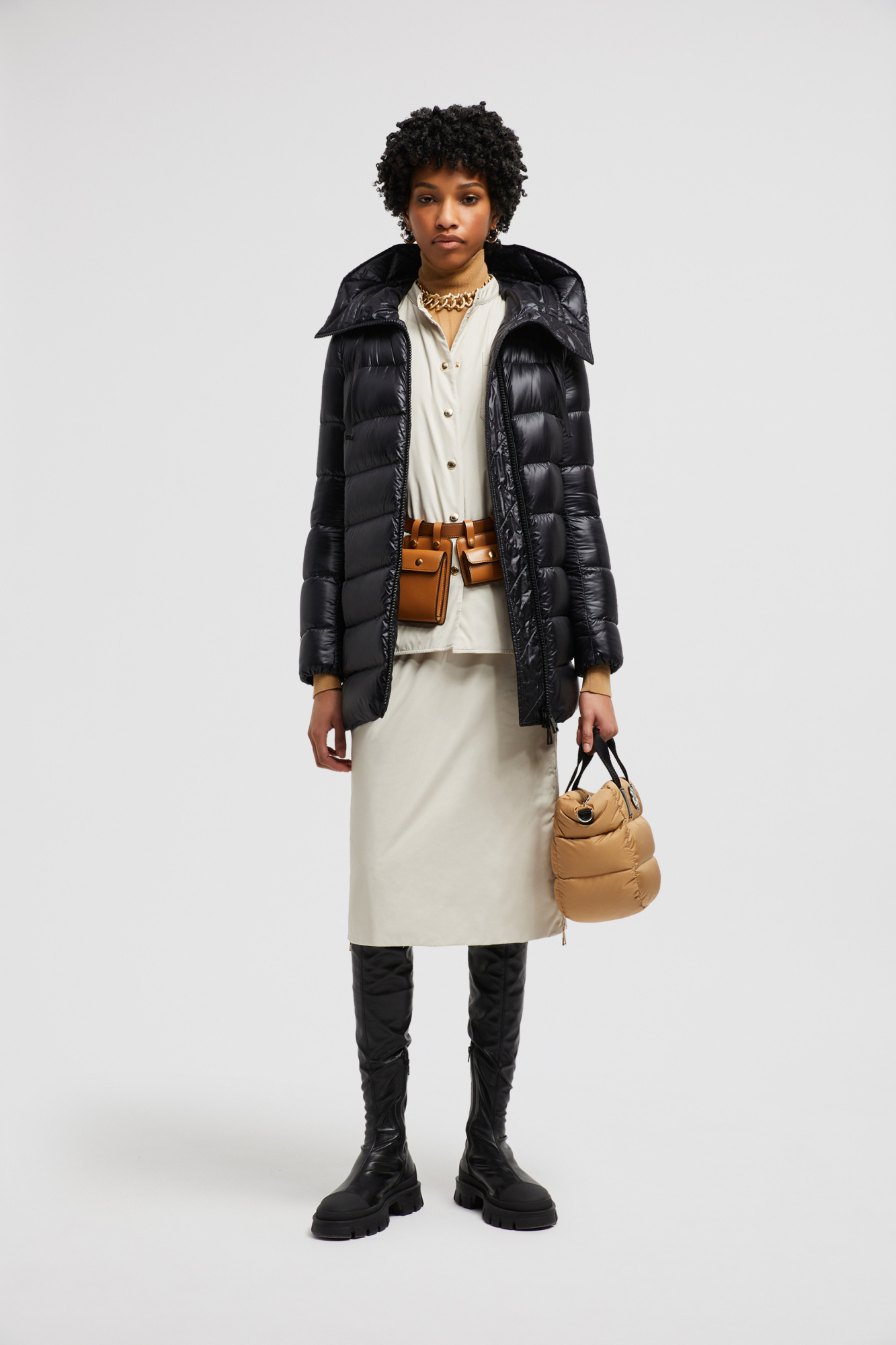 Shop Moncler Suyen Long Down Jacket In Black