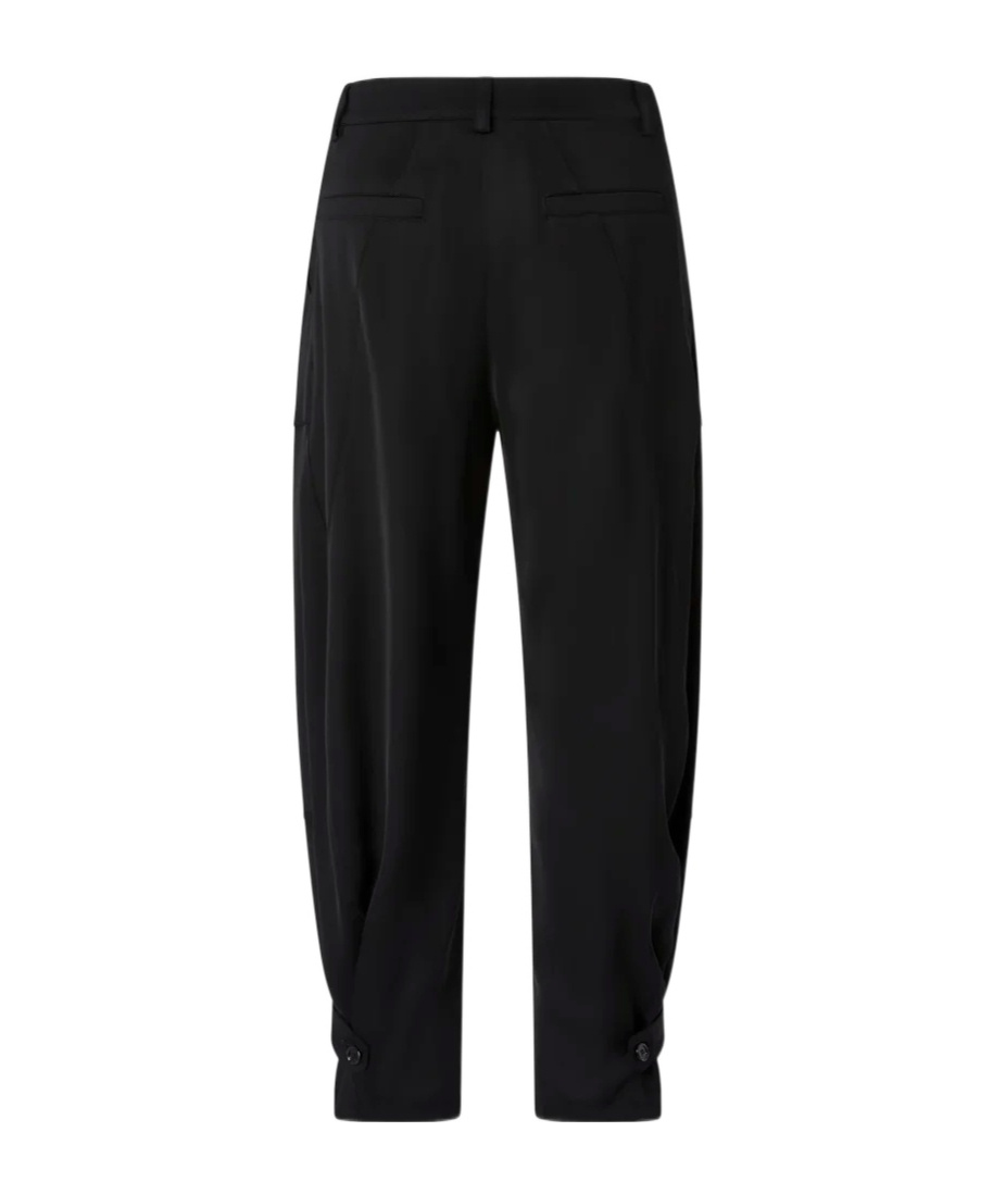 Pinko Satin Button Detailed Pants In Black