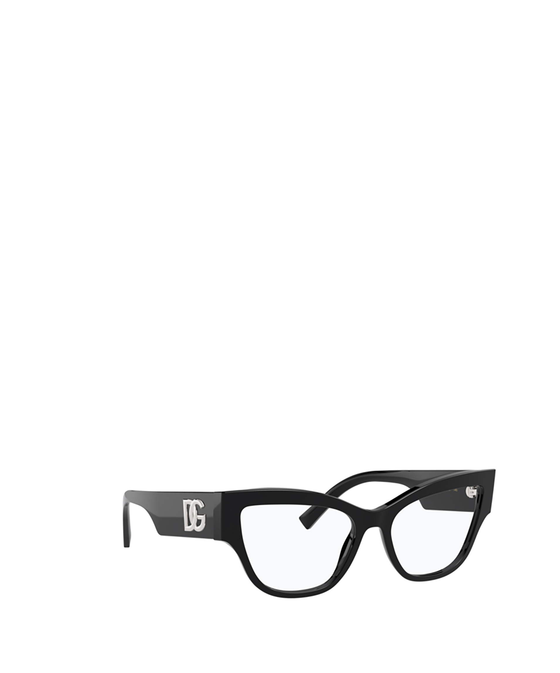 Dolce & Gabbana Cat Eye-frame Logo-lettering Glasses In Black