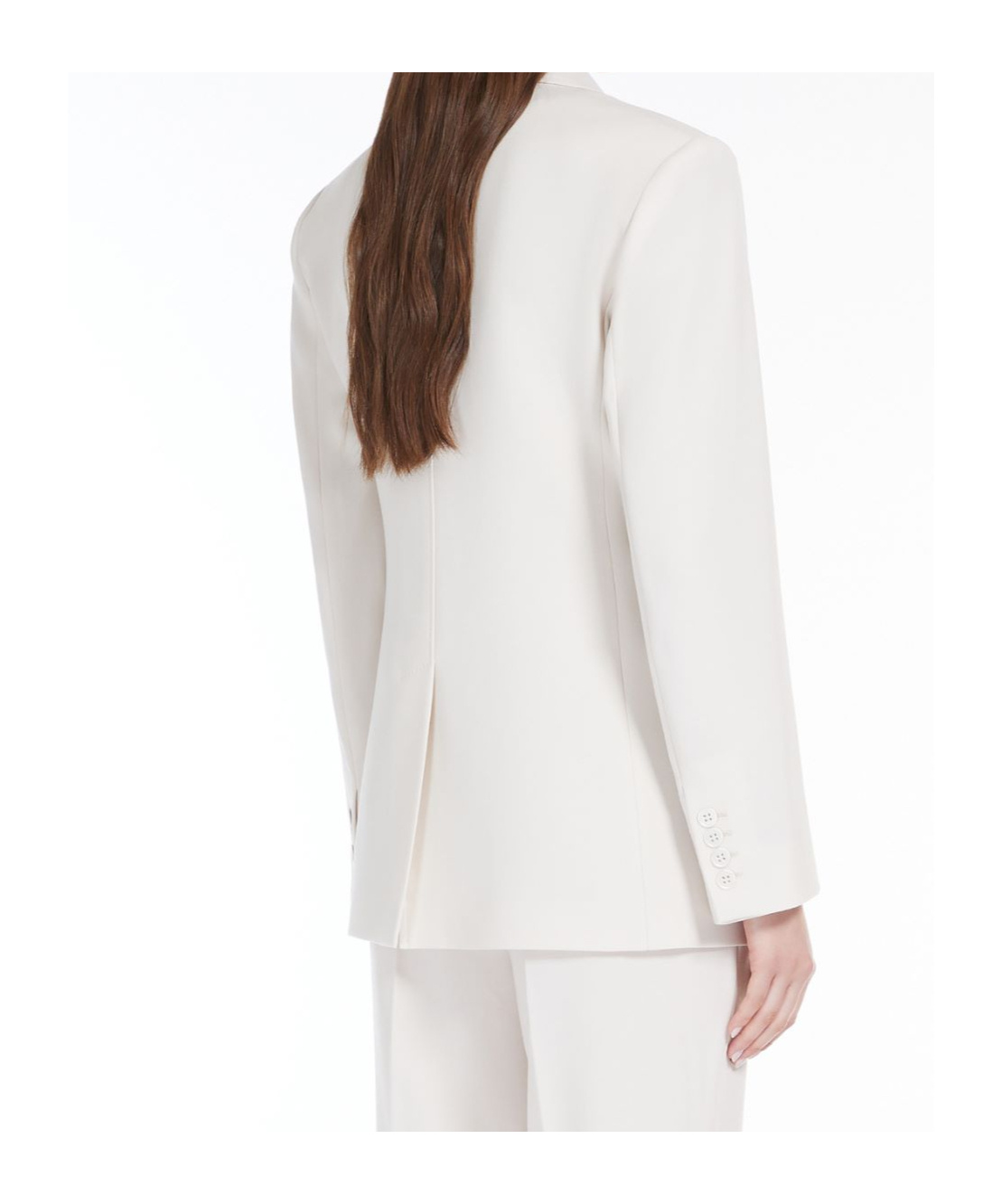 Max Mara Single-breasted Wool Blazer In White