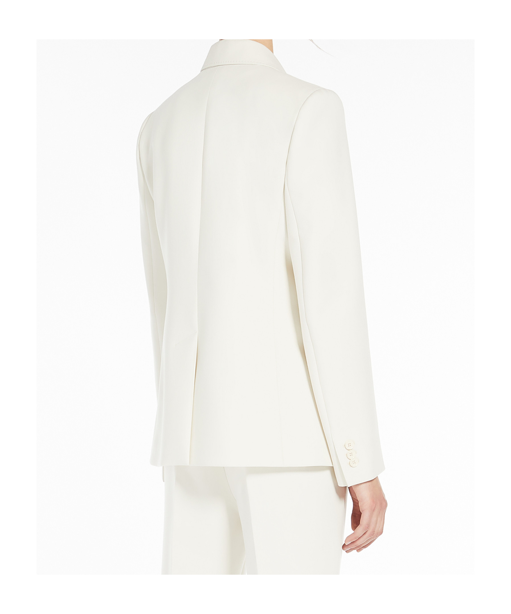 Weekend Max Mara Nervoso Sabbia Double-breasted Blazer In White