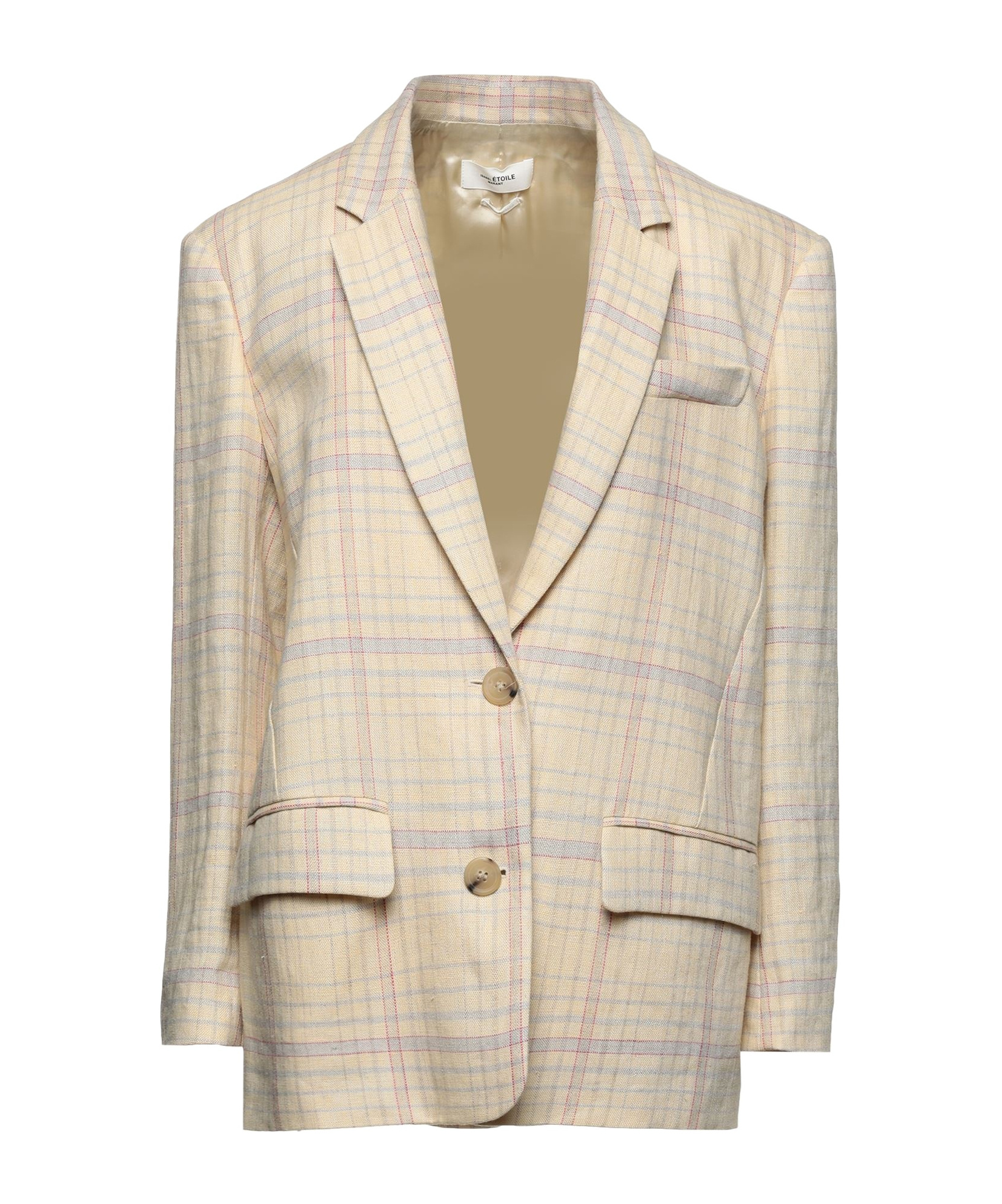 Isabel Marant Étoile Tartan Pattern  Woven Blazers In Nude