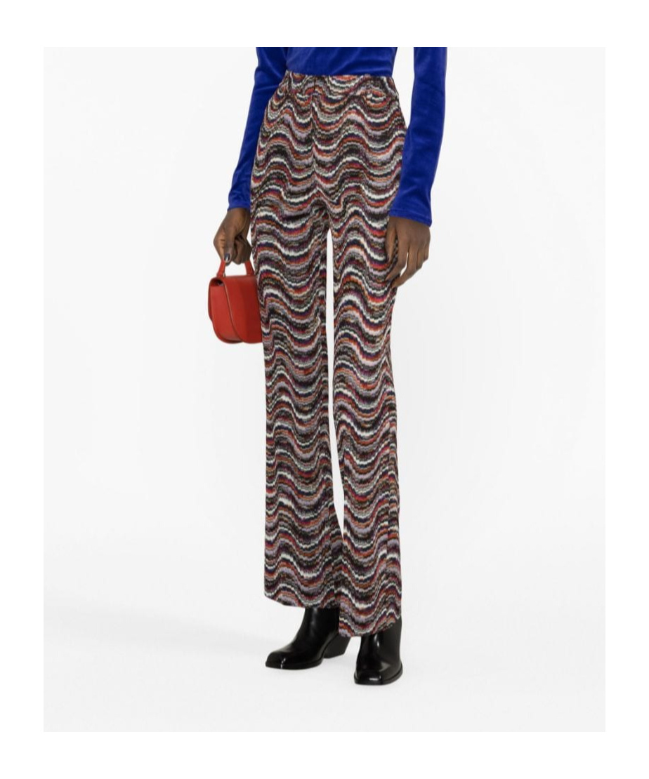 Missoni Jacquard Straight-leg Trousers In Black