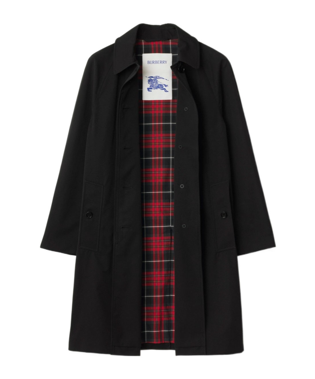Burberry Mid-length Lightweight Coat In Black