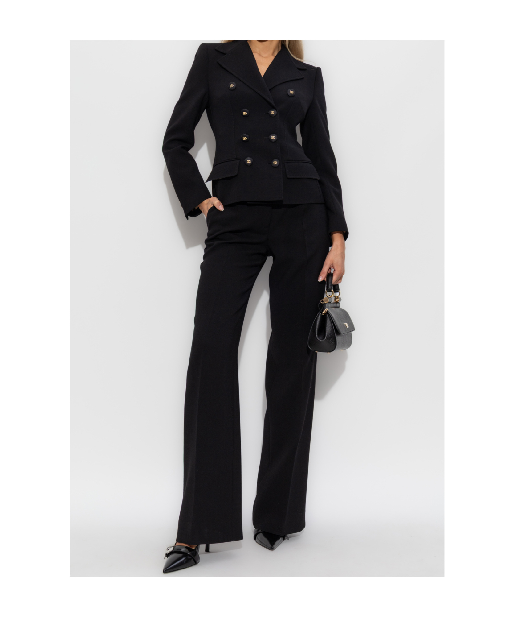 Dolce & Gabbana Wool Trousers In Black