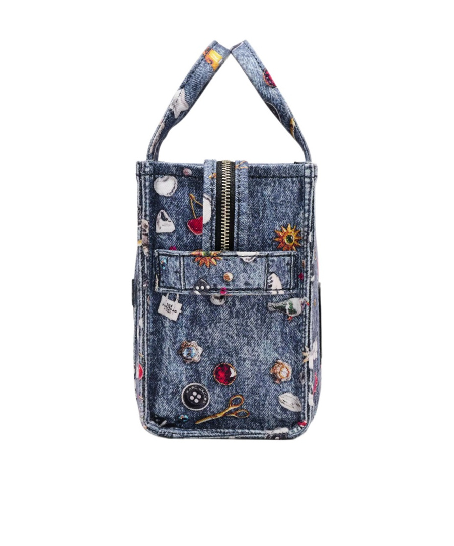 Marc Jacobs The Trompe L'oeil Trinket Small Tote Bag In Blue
