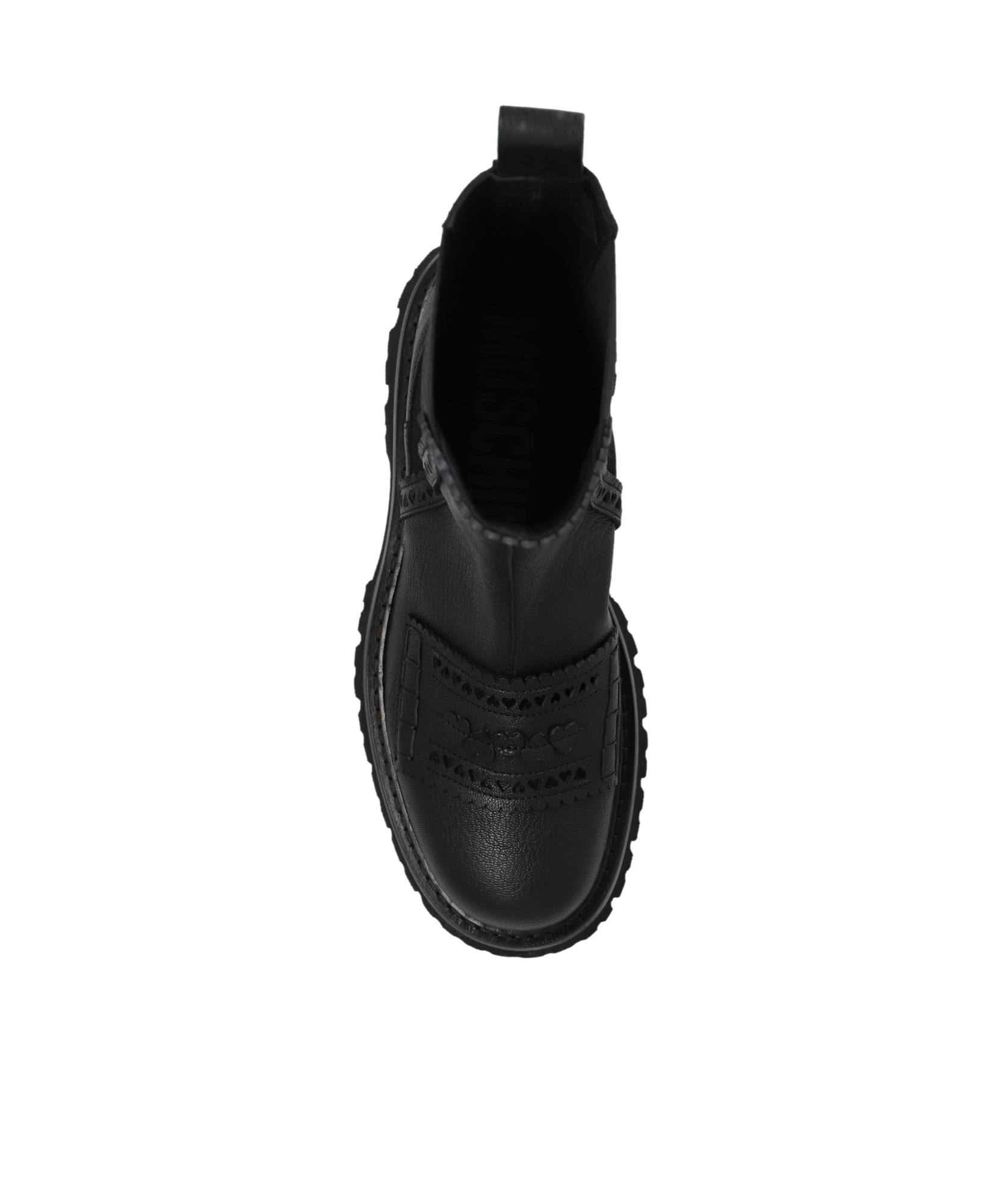 Moschino Heart-motif Boots In Black