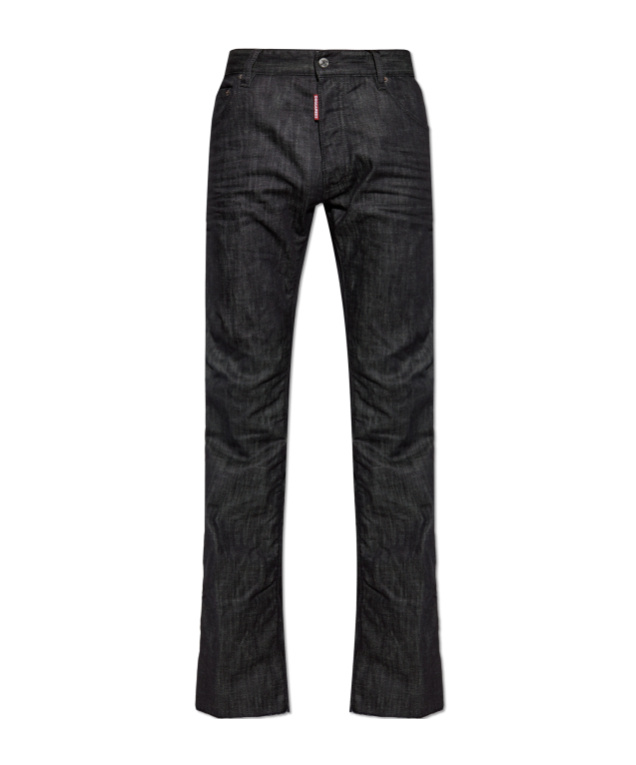 Dsquared2 Zippered Jeans Pants In Black