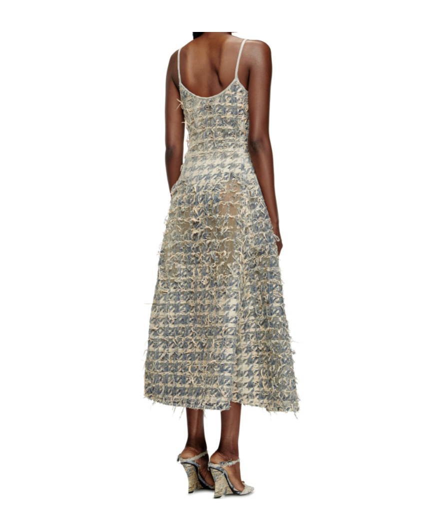 Diesel Sleeveless A-line Dress Spaghetti Straps In Multi