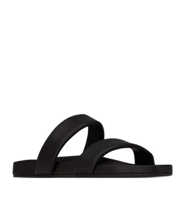 Saint Laurent Nichols Leather Sandals In Black