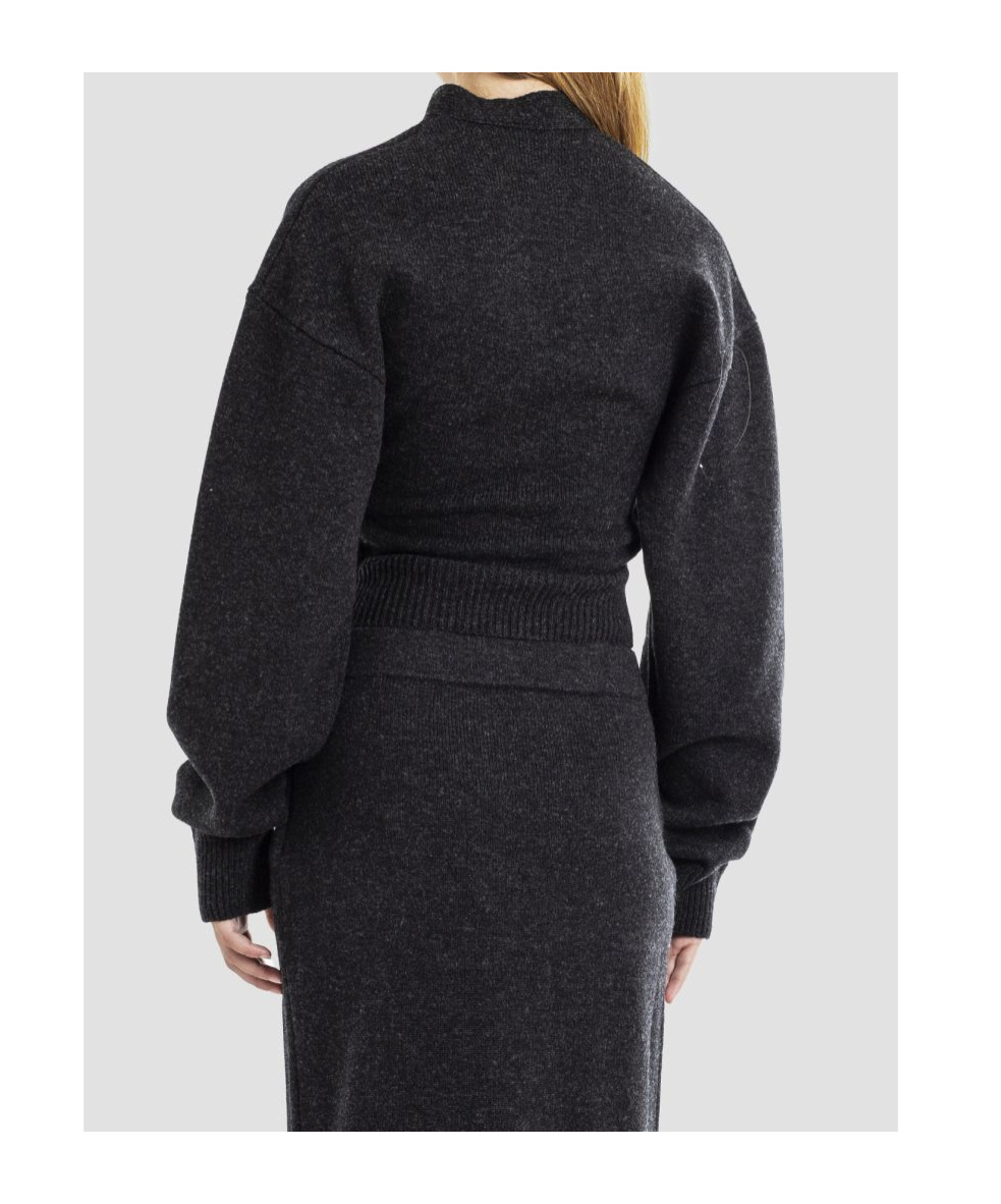 Balenciaga Long-sleeved Sweater In Black