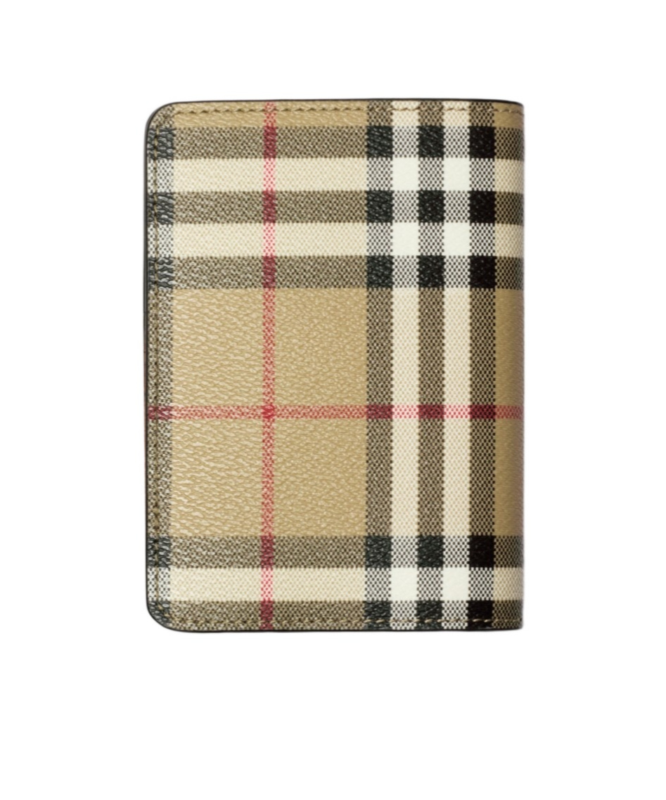 Burberry Vintage Check Passport Holder In Archives Beige/heather Brown